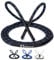 Cravallo® Skipping Rope I 3 Metre Fatburner Speed Jumping Rope I Adult Professional Skipping Rope I Ideal for Boxing, Endurance Sports, MMA, HIIT in Black, Blue and White (2.80 m, Black)