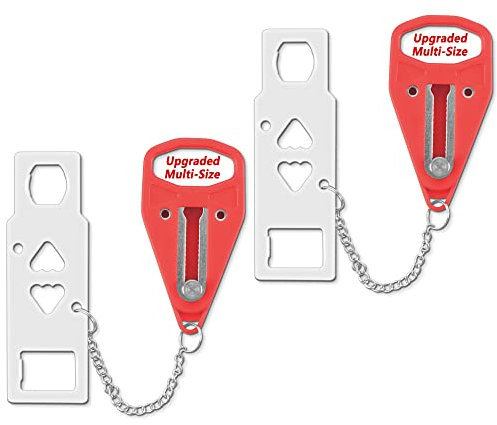 Bloque Porte Hotel, 2 Pack Verrou Porte, Verrou Porte Interieure, Securite Porte D'entrée, Verrou de Porte Portable pour Voyage, Hôtel, Maison