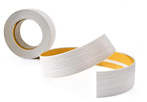 Quest Weichsockelleiste Selbstklebend - 25 mm x 15 mm - Knickleiste, Abschlussleiste für Küche, Badezimmer - Dichtungsband PVC, Flexibel, Wasserdicht, Dekorativ - 10 Meter, Birke