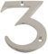 Chrome Door Numbers Screw On 3 Inch Number 3 Door Number Elegant and Bold Door Numerals Suitable for All Door Types Including Wooden uPVC and Composite.