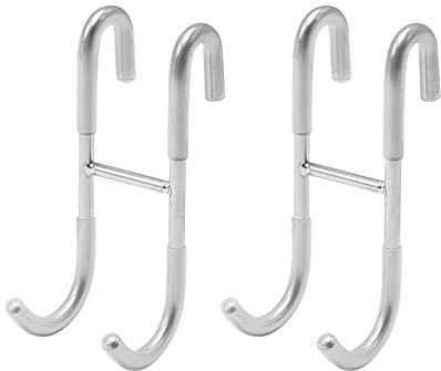 Hoypeyfiy Shower Door Hooks 2Packs Towel Hanging Bath Towel Shower Hooks Set for Bathroom Glass Door