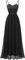DRESSTELLS Abendkleider Elegant für Hochzeit Schwarz Festlich Ballkleid Damen Lang Brautkleid Standesamt Brautjungfernkleider mit Spaghettiträger Jugendweihe Kleider Black M