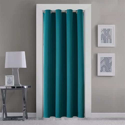 GYROHOME Rideaux occultants à œillets de Couleur Unie pour Portes et fenêtres, 117 x 229 cm, Bleu Sarcelle