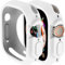 Miimall Custodia compatibile con Apple Watch Ultra 2/1 49 mm, flessibile, in TPU, antigraffio, antiurto, anti-goccia, per iWatch Ultra 2/1, 49 mm, colore bianco