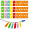 Cable Labels, 6 Colours 180 Pcs Self-Adhesive Cable Markers, Waterproof Tear Resistant Cable Tags Labels, Support Handwriting and Laser Printing, Cable Labels Write On/Cable Identification Tags
