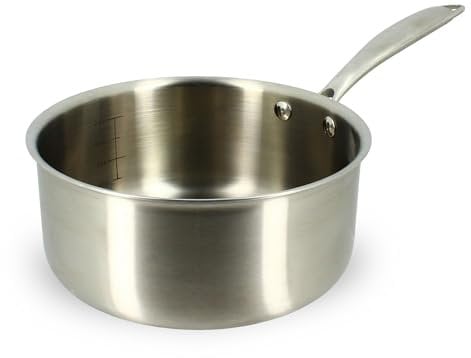 MENASTYL - Casserole Triply 20cm en inox - Fabriquée en France - Compatible tous feux dont induction