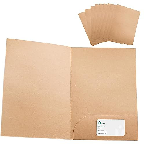 YIDM Kartonmappe aus Kraftpapier, A4-Größe, mit Klappe – 10 Stück Aktenordner für Unternehmen, Büro und Zuhause