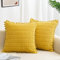 ZWJD 2er Set Kissenbezug 60x60 Kordsamt Sofakissen Weiche Kissenhülle Boho Kissenbezüge Dekokissen Moderne Kissen Deko für Couch Schlafzimmer Zuhause Auto Dekor Zierkissenbezüge Gelb