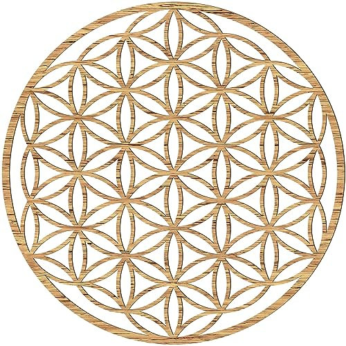 Blume des Lebens Wandbild aus Holz (Ø 20/21,5/26,88/39/43/49cm) (20 cm, Bambus)