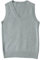 ZUEVI Damen-Pullover, Weste, klassischer V-Ausschnitt, Uniform-Pullover, Strickwaren, Tops, ärmellos, Strickpullover, Westen, GRAU, X-Groß