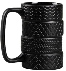 MdybF Tazza Gomma Nera A Forma Di Tazza Di Ceramica Smerigliata Grande Tazza Di Tè Del Caffè-A-401-500Ml