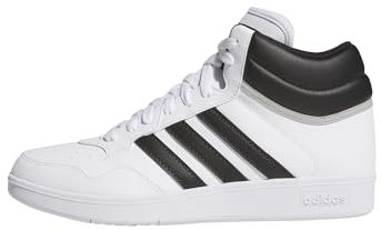 adidas Unisex Hoops 4.0 MID Shoes, Cloud White/Core Black/Grey Two, 5 UK