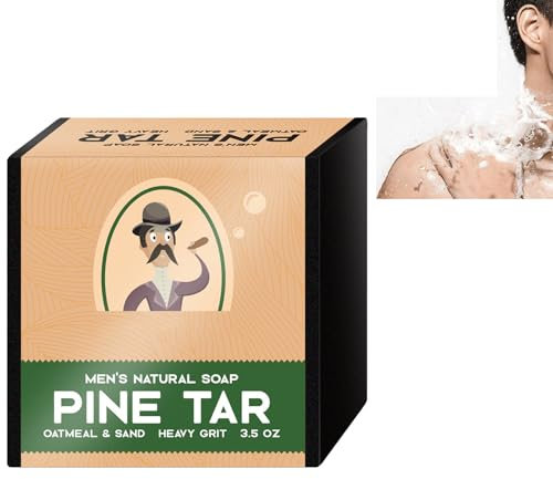 Kiefern-Teer-Seife Für Männer,Seife Seife Bar Für Männer,Natürliche Herrenseife,All-Natural Soap Men,Handmade Natural Bar Soap For Men,Alle Natürlichen Seifenstücke zur Remove Skin Dirt And Oil