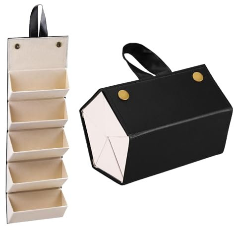 Rangement Lunette De Soleil,Porte-Lunettes Mural Pliable é Boite Lunette De Soleil à 5 Fentes,Étui à Lunettes Suspendu pour Femmes, Hommes(Noir)