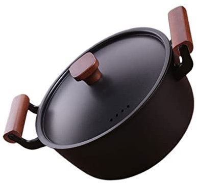 Alipis 1 Pc Padella Antiaderente Non Rivestita pentola Antiaderente con Coperchio Cottura in pentola di Terracotta Stufa padelle antiaderenti Wok Pratico pentolino Domestico