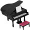 COSMEVIVI 1 Satz Puppenhaus-Klavier Puppenhausmöbel Puppenhausflügel Mini-Piano-Modell Puppenhaus Klavier Puppenhauszubehör Im Maßstab 1:12 Puppenhausminiaturen Winziges Klavier Black Abs