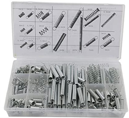 Federsortiment verpackt in transparenter Box für Reparaturprojekte, Säurebeständigkeit und Widerstandsfedern