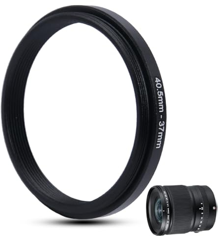 Metall Step-Down Ring Filter Adapter - 40.5mm auf 37mm - Metallring Step-Down Adapter für Filter, kompatibel mit Allen 37mm UV, CPL, ND-Filtern, Objektivhauben, gewindegedrehten Objektiven usw