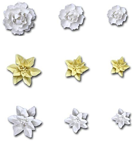 Cabilock 3d-keramik-blumen-wandbehang Dekorative Künstliche Lilie Für Wohnzimmer Büro