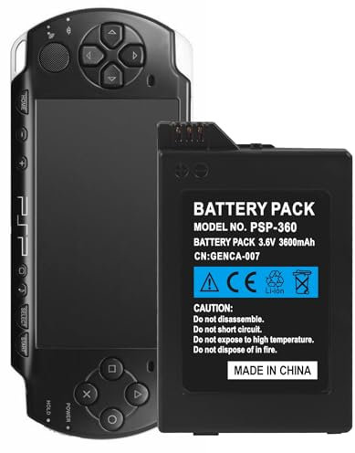 FLSTOR Battery for Sony PlayStation PSP 1000, 3600mAh 3.6V Li-ion Replacement Battery - Compatible with PSP 1000 Console (Not for PSP 2000/3000)