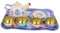TOYANDONA 1 Satz Nachmittagstee Garten-spielset Aus Metall Geschirr Nachmittagstee Spielset Colorful Weißblech
