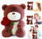 Ours en peluche avec cœur rose - 28 cm - Ours en peluche avec amour - Jouet pour salle de décoration - Cadeau pour enfants filles, anniversaire, Saint-Valentin