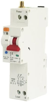 SHMKBDPF Compteur d'énergie électrique monophasé 1P, kilowattheure, Surveillance, disjoncteur, minuterie, Relais avec Protection Contre Les fuites, 40A