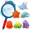 Conjunto Juguetes para Baño 7 Piezas Baby Bath Toys, Juguetes Bañera Baño Bebe, Juguetes Bañera 1 2 Años, Animales Marinos para Niños Pequeños de 1 2 3 4 5 6 Años