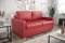 Friderik Ledersofa Avanti IV – Echtleder Couch mit Schlaffunktion & Bettkasten – 2,5-Sitzer 187 cm – Naturleder Madras, Modernes Design, Hochwertige Verarbeitung (Rot)