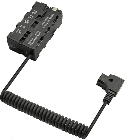 D-Tap to Dual Sided NP-F Dummy Battery Power Adapter Cable with USB-C Compatible with Atomos Ninja V, Shogun, SmallHD 702, Feelworld Monitor, Hollyland Mars, NP-F550/F570/F770/F970 Replacement, 39“