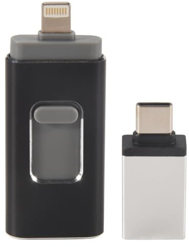 Kueohse USB 3.0 Flash Drive, 4 in 1 Function, 64G Memory Photo Stick, Expansion Memory for Micro-USB/Android/IOS/Type C/OTG