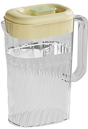 Juice Pitcher with Lid, 2,5 L Fridge Water Dispenser, Ample Refreshment, Food Grade Cold Drink Jug, Sturdy Container, Large Capacity for Lemonade, Iced Tea, Cold Beverages