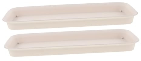 FUTUREORYY 2 pièces Plateau de Récupération Eau pour Pot de Fleurs Intérieur Plateau Plastique Anti-Fuite pour Plantes Intérieur et Bonsaï Base de Pot Rectangulaire