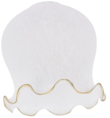 iplusmile Abat-jour Verre Forme de Fleur pour Lustre Tulipe Abat-jour de Lampe Salon Élégant et Facile à Installer Adapté pour Plafonnier Suspendu et Applique Murale