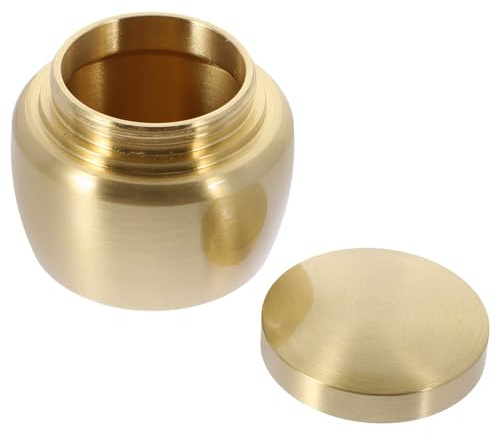 Anneome Kleine Kupferurne mit Deckel Luftdichter Mini speichertank für Asche und Weihrauch Tragbar Dicht Verschlossen Stilvolles Design für Zuhause und Friedhof als Geschenk