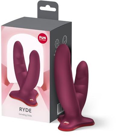 Fun Factory Ryde | Grinding Dildo aus Silikon | gerippter Dildo mit Saugfuß | doppelte Stimulation vaginal & anal | Strap-On kompatibel | Sex Spielzeug für Frauen | Sex Toys | Hautfreundliches Silikon