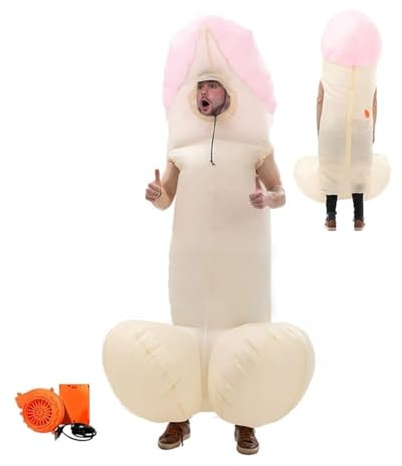 VASIVO - Disfraz inflable para adulto, vestido inflable, color rosa disfraces de Halloween para fiesta de soltero de Halloween Blow up Costume