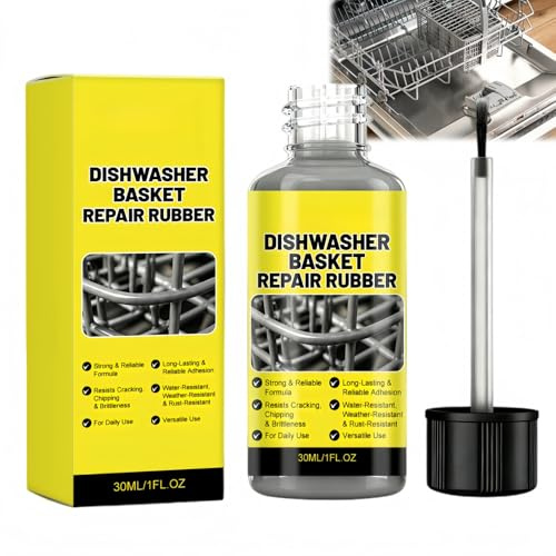 Spülmaschinenkorb Rost Reparatur, Geschirrkorb Reparatur Weiss Flüssigkunststoff, Rostschreck für Spülmaschine - Abziehbare Gummibeschichtung Flüssig, 30ml Grau