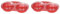 Easy Cook Cuit œufs en Polycarbonate Qui ne Tache Pas pour Le Micro-Ondes Rouge