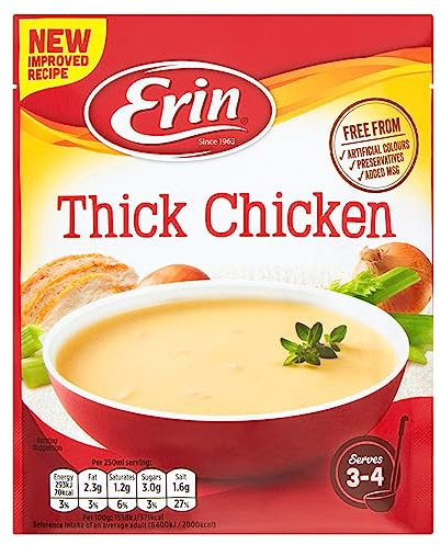 Erin Traditional Thick Chicken Soup (10 x 64g) Wall Art for Kitchen