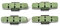 Magura 4 Stück original Brems Beläge hydraulische Felgenbremsen HS11 33 grün Brake Pads