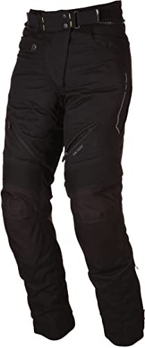 Modeka Amber wasserdichte Damen Motorrad Textilhose, schwarz, 38