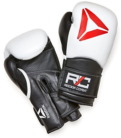 Combat Leather Training Glove - 10oz White/Black