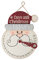 DII CAMZ10897 Adventskalender Schneemann für die Feiertage, Holz Wand & Tür Dekoration, 16,75x12,75x0,5, Santa Countdown