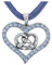 Moschen-Bayern Damen Trachtenkette Dirndlkette Herzkette Blau