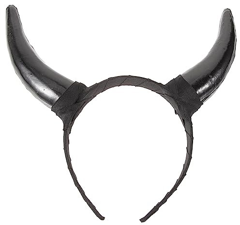 Amosfun Ochsenhorn-Stirnband Kostüm Tier Horn Kopfschmuck Stier Kopfbedeckung Party Dress Up Horn Kopfbedeckung Cosplay Horn Haarreifen
