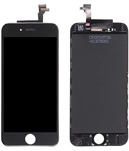 ELLENNE LCD Display für Apple iPhone 6 Touchscreen Schwarz Weiß + Schraubendreher-Set (schwarz)
