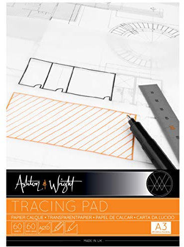 Ashton and Wright - Transparentblock im A3-Format – 60 g/m² Papier – 60 Blatt