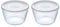 Pyrex Microwave Safe Classic Round Glass Dish with Plastic Lid 0.6 Litre White (Pack of 2)