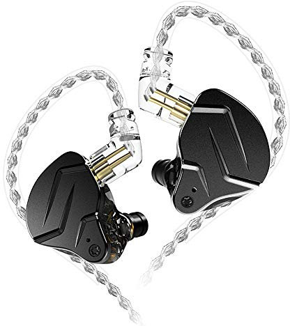 KZ ZSN PRO X 1DD+1BA Dynamic Drive Balanced Armature Hybrid in Ear Earphone, HiFi DJ Monito Running Sport Noise Cancelling, Auricolare in metallo con cavo staccabile 2PIN (nero senza microfono)